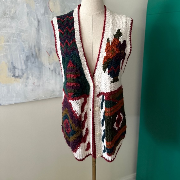 huntington ridge Jackets & Blazers - Hand Knit Vintage‎ Sweater Vest